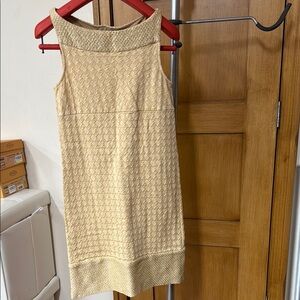 Diane Von Furstenberg Tan Textured Mini Dress